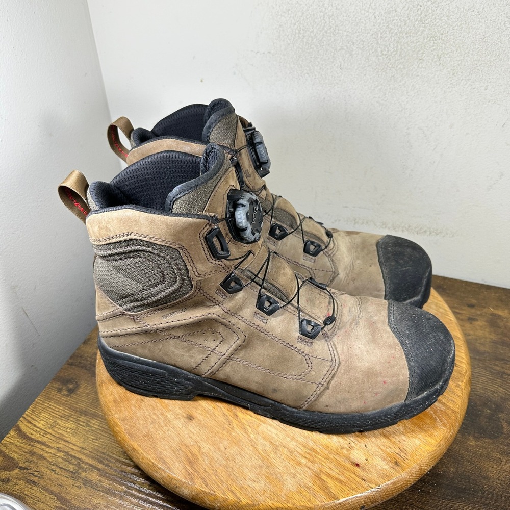 Red Wing Tradesman 2453 Mens 10.5 E2 Brown Leather Waterproof BOA Work Boots